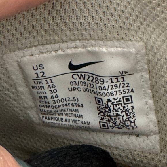 Nike Air Force 1 Mid CW2289-111 Triple White Lace Up Sneakers Men's Size 12 - Picture 8 of 8